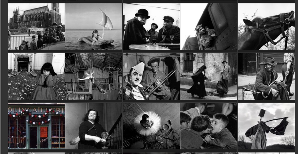 photographies sur le site officiel de Robert Doisneau